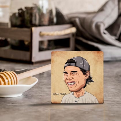 4"x4" Wooden Coasters | Rafael Nadal-Set of 2