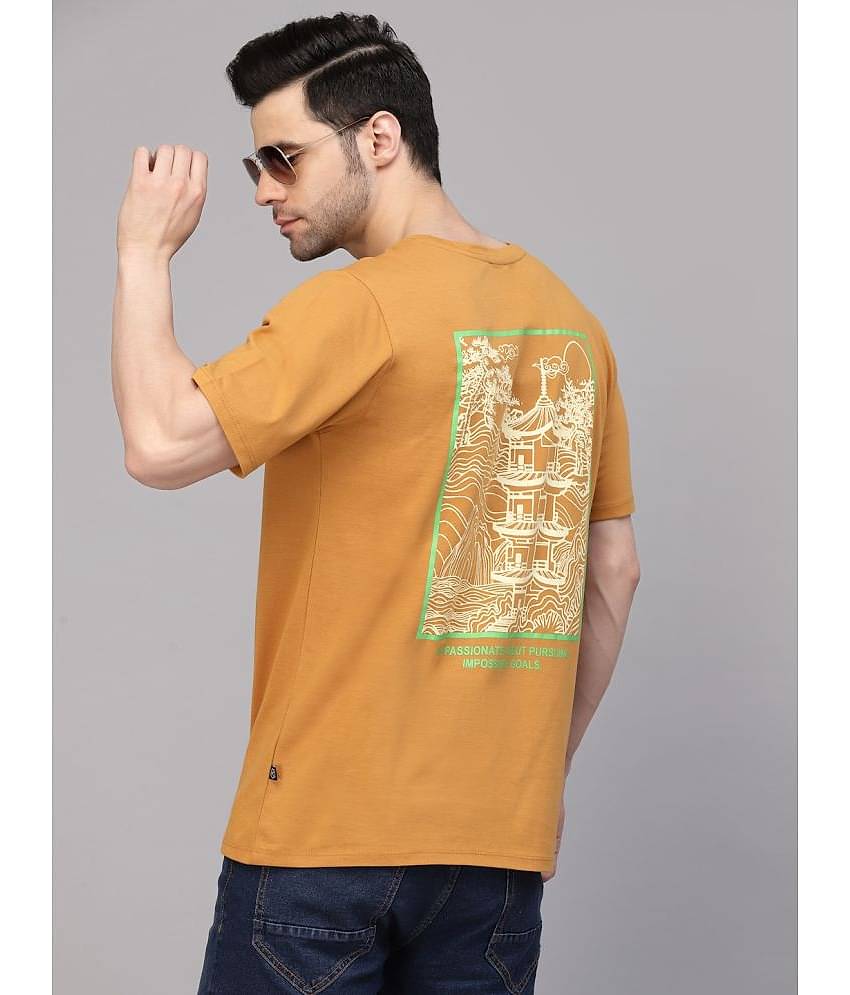 Rigo Pack of 1 Cotton Oversized Fit Men's T-Shirt ( Lavender )