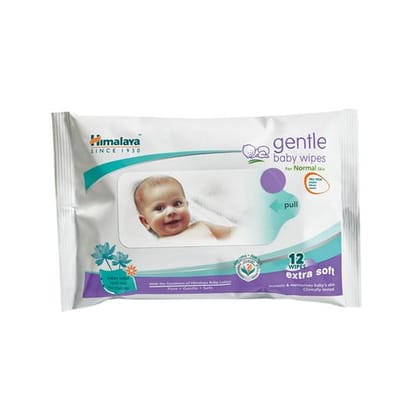 Himalaya Baby Wipes Gentle, 12 Wipes