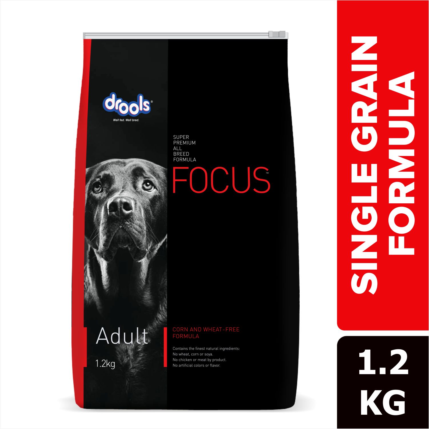 Drools Focus Adult Super Premium Dog Food, 1.2kg
