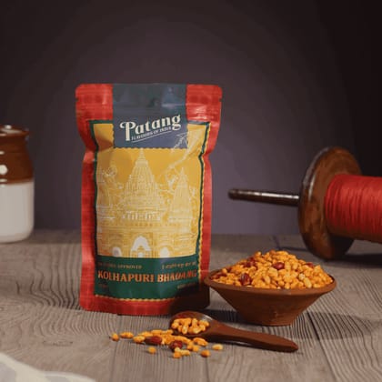 Patang Kolhapuri Bhadang (75g) | Fiery & Garlicky Puffed Rice Mix | Spicy Maharashtrian Farsan
