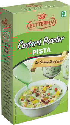 Butterfly Custard Powder, 100g (Pista)  by Butterfly Dessert Mixes and Bakery Needs.