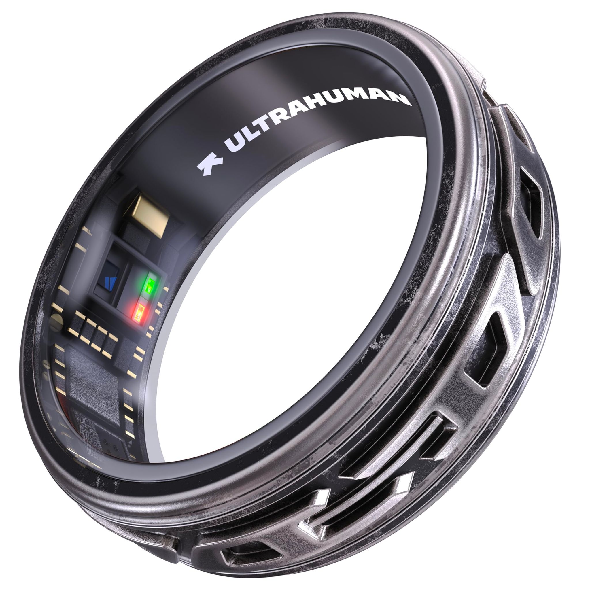 ULTRAHUMAN Diesel Ring I Fashion of The Future | Industrial Design Meets Performance I Size First | Smart Ring Activity Tracker for Men & Women | Actionable Health Insights | (Phantom, 5) ULTRAHUMAN Diesel Ring I Fashion of The Future | Industrial Design