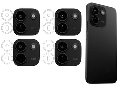ISAAK Back Camera Lens Protector compatible for Poco X8 Power (Pack of 4)