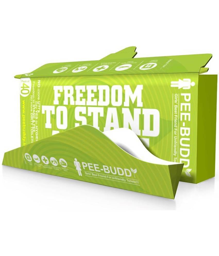 PEE BUDDY 40 Funnels Disposable Female Urination Device for Women | Portable, Leak-proof Stand and Pee Funnels for Women, Girls