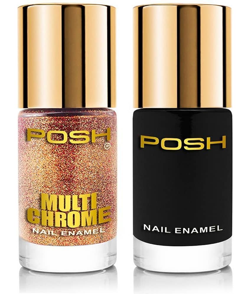 Posh - Multicolor Glossy Nail Polish ( Pack of 2 )