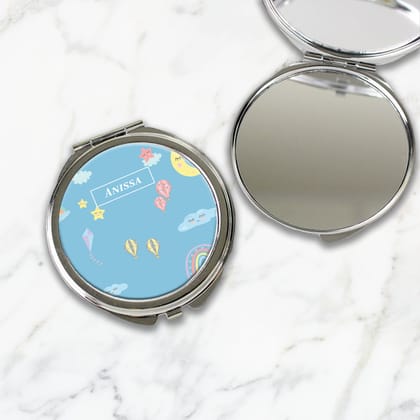 Rainbow Magic Kids Compact Mirror-Aqua Blue