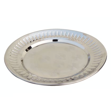 Stainless Steel Dinner Plate Lining Half Size Plate (SMAS081 B)