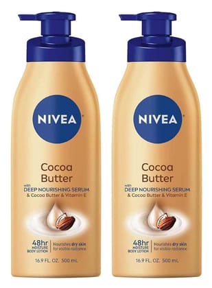 Nivea Cocoa Butter Body Lotion,500 ml (Pack of 2) Nivea Cocoa Butter Body Lotion,500 ml (Pack of 2) - 500 ml (Pack of 2)