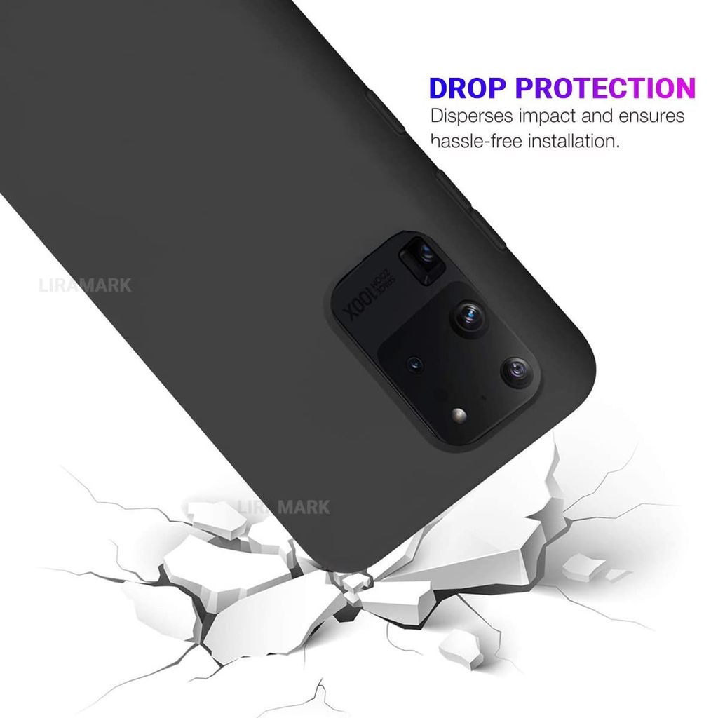 LIRAMARK Liquid Silicone Soft Back Cover Case for Samsung Galaxy S20 Ultra / S20 Ultra 5G