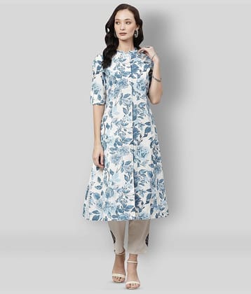 Divena - Multicolor Cotton Women's Front Slit Kurti
