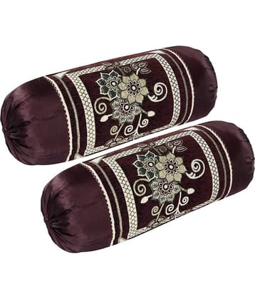 MAHALUXMI COLLECTION Set of 2 Velvet Bolster Covers