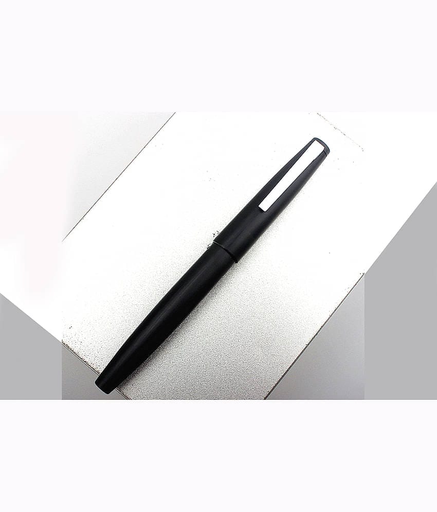 SRPC - JINHAO 80 Fiber Matte Charcoal Black Fine Nib , With Converter Fountain Pen