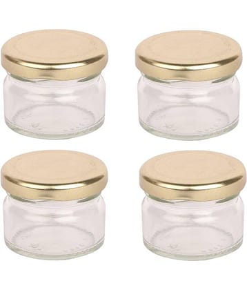 Somil - Storage Container Glass Transparent Spice Container ( Set of 4 )