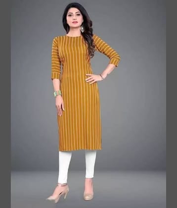 AK FASHION MALL Pack of 1 Crepe Printed Straight Women's Kurti - ( Multicolor )