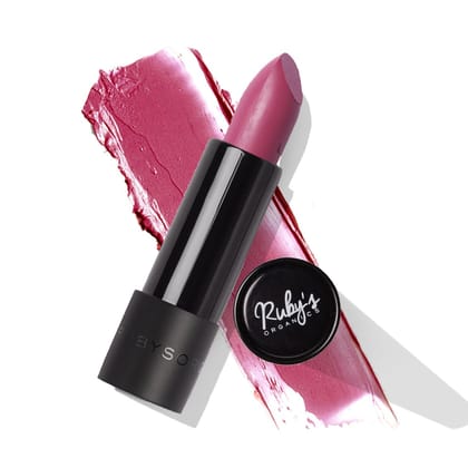 Ruby's Organics Semi-Matte Lipstick for Women All Indian Tones, Highly Pigmented, Moisturizing, Non Drying, Lightweight and Long Lasting Formula, Lip Makeup, Synthetic Chemical-Free, Mauve, 3.7g Ruby's Organics Semi-Matte Lipstick for Women All Indian To