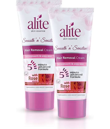 Alite Hair Removal Cream for Women Painless & Effective with Rose Water (30g x Pack of 2)