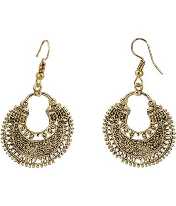 SILVER SHINE  Facinating Chandbali Unique Golden Earrings for Women