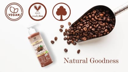 RKG SIRIUS KHADI COFFEE FACE WASH | REVIVE DULL SKIN | SKIN BRIGHTENING - NO SLS & PARABEN FACE WASH  (210 ML)