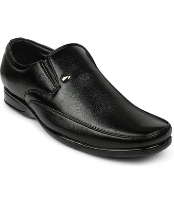 Action Slip On Artificial Leather Black Formal Shoes
