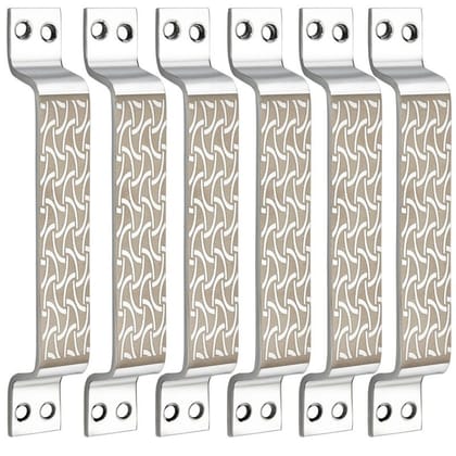 S-GUARD Stainless Steel Door & Cabinet Handles, Knobs Handles-Size-6 Inch-6 Pcs-Laser Printed Design-SSL47 S-GUARD Stainless Steel Door & Cabinet Handles, Knobs Handles-Size-6 Inch-6 Pcs-Laser Printed Design-SSL47