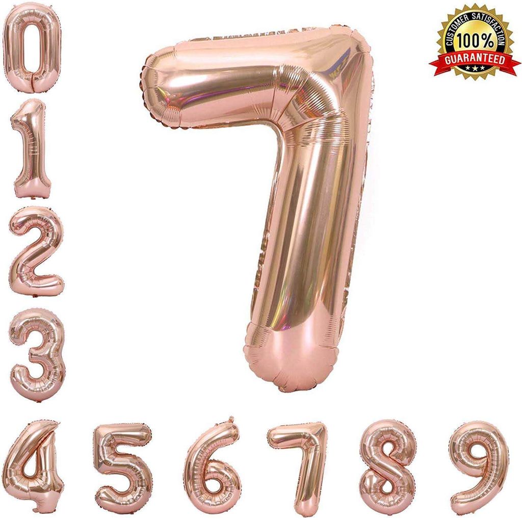 40 Numerical 7 Rose Gold Balloon - Party and Festive Needs | Buy online on ZillyBuy