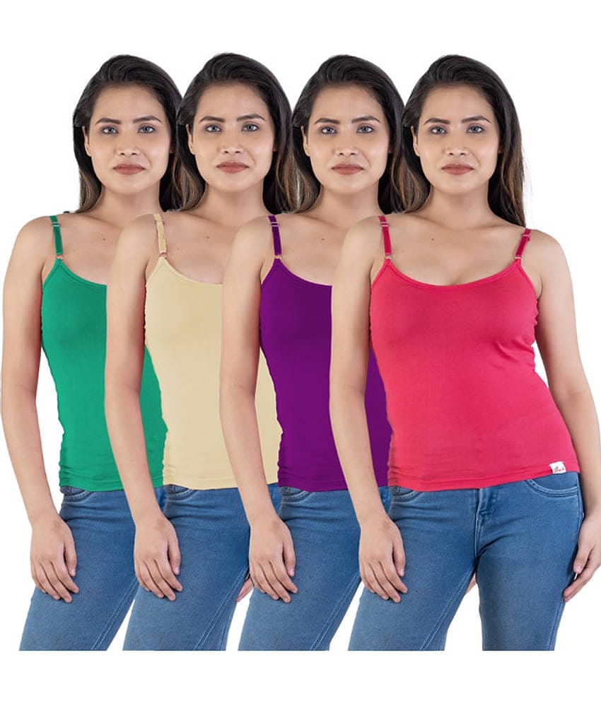 Renox Pack of 4 Cotton Slip ( Pink )