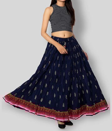 FABRR - Multicolor Cotton Women's A-Line Skirt ( Pack of 1 )