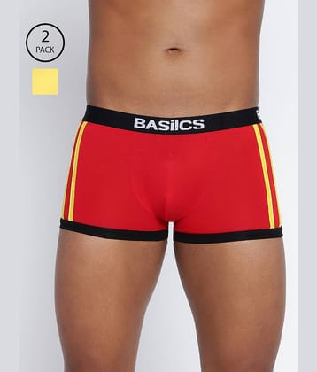 BASIICS By La Intimo Pack of 2 Cotton Blend Trunks For Men's ( Multicolor )