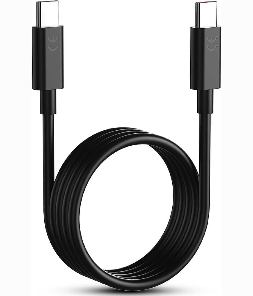 UniBoss 68 Watt Type C to C Certified Fast Charging Cable 1 m USB Type C Cable  (Compatible with Moto Edge 60/ 50/ 40/ 30/ Fusion /Neo/razr/g05/g85/g45/g64/g84 /g62, Black)