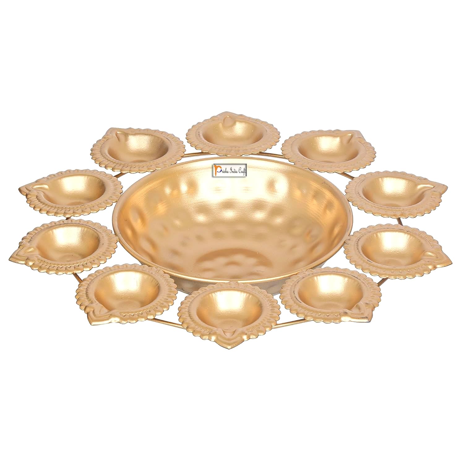 Diya Shape Flower Decorative Urli Bowl 