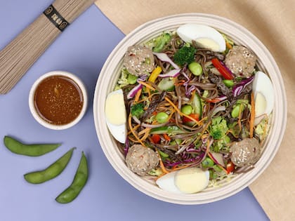 Asian Chicken, Egg & Soba Noodle Salad