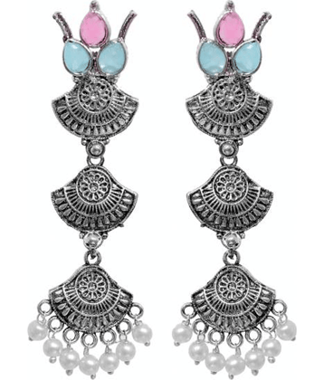 PUJVI - Multi Color Danglers Earrings ( Pack of 1 )