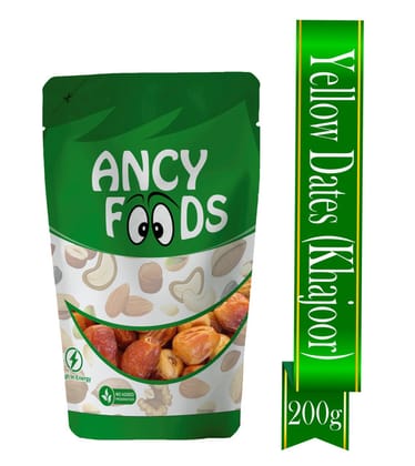 Ancy Khajoor 200 Grams – Traditional Dates | Rich in Vitamins, Minerals, and Natural Sweetness | Khajoor or Dates | Soft Khajur with Chewy Texture | No Added Sugar | Healthy Khajoor / Dates D