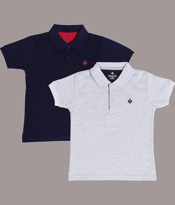 NEUVIN Pack of 2 Baby Boys Cotton Blend Polo T-Shirt ( Multi )