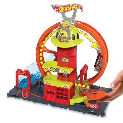 Hotwheels Super Loop Fire Station HKX41