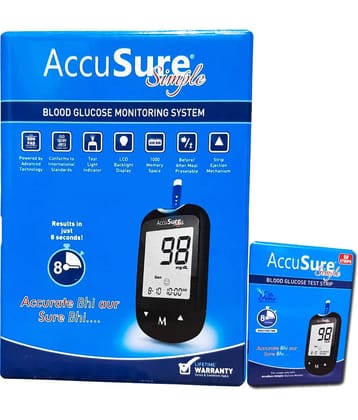 ACCUSURE Glucometer Kit with 50 strips Glucometer