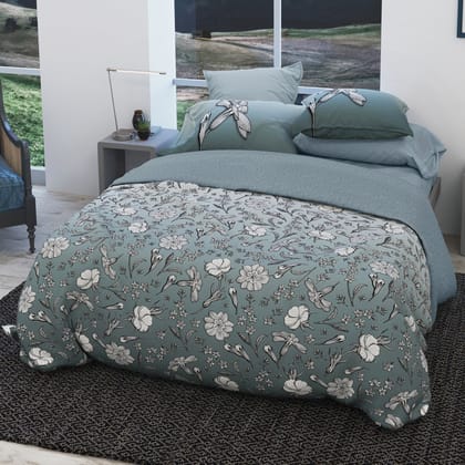 Eden Garden - 200TC King Size Pure Cotton Digital Printed BedSheet-EG-3529