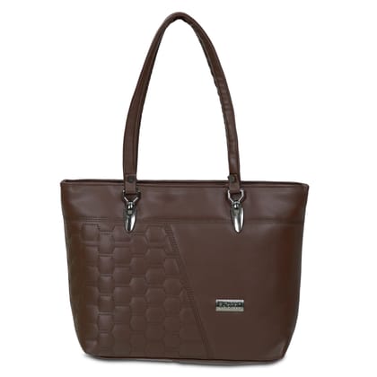 Jothi HexaWeave Handbag for Women | Multi-Compartment Shoulder Bag | Synthetic Leather with Honeycomb Pattern | Water-Resistant | Semi-Matte Finish | Durable Nylon Lining | Stylish & Functional