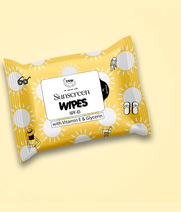 TNW The Natural Wash Sunscreen Wipes For Removing Dirt, Oil | 10 wipes