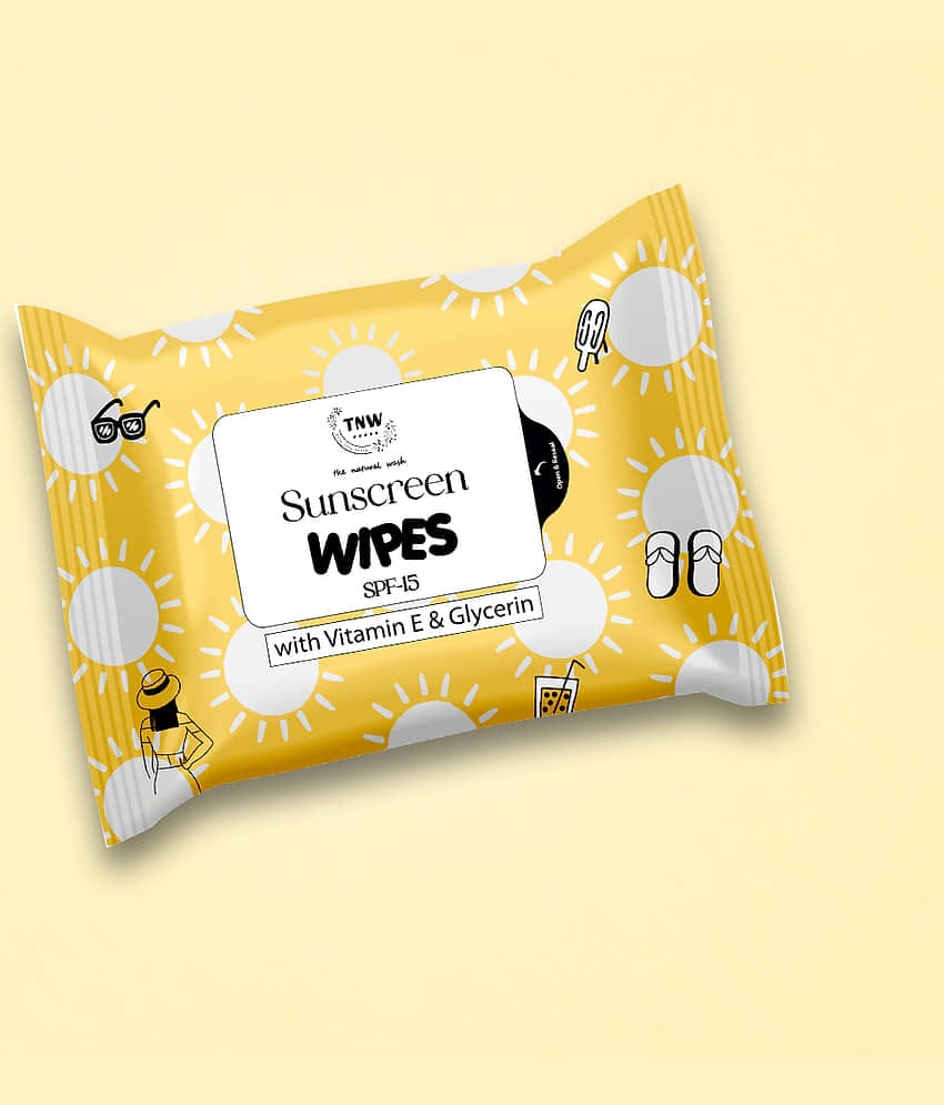 TNW The Natural Wash Sunscreen Wipes For Removing Dirt, Oil | 10 wipes