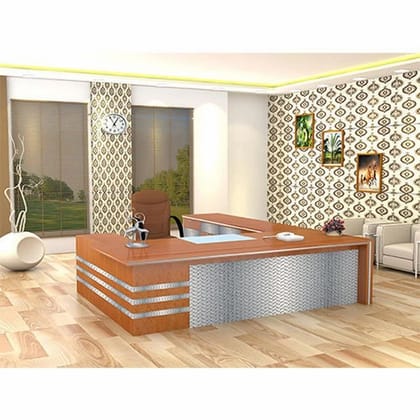 Engineered Wood U Shaped Office Designer Table, With Storage Engineered Wood U Shaped Office Designer Table, With Storage