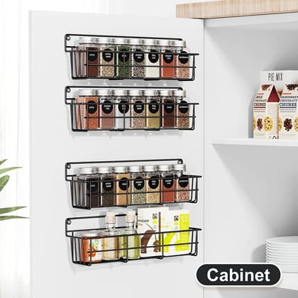 Wall Mounted Kitchen Spice Rack Set