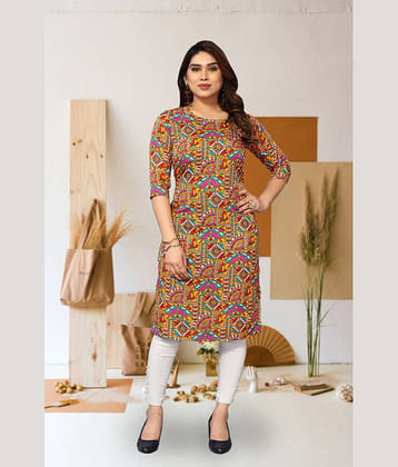 KETAKI FASHION Pack of 1 Crepe Printed Straight Women's Kurti - ( Multicolor )