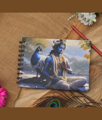 CRAFT CLUB Handmade Diary krishna Print Spiral Binding Journal