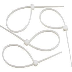 2.5 x 100 mm (4") Self Locking Nylon Cable Zip Ties (200 Pcs)