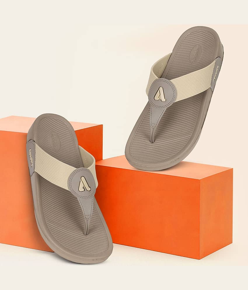 Aqualite Beige Women's Thong Flip Flop