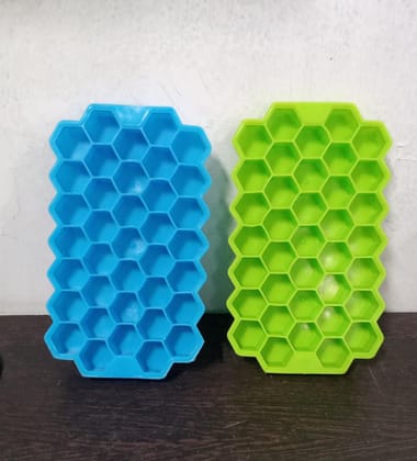 Flexible Silicone Ice Cube Tray, 37 Small Cubes , Fridge Use