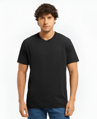 Black Solid T-shirt