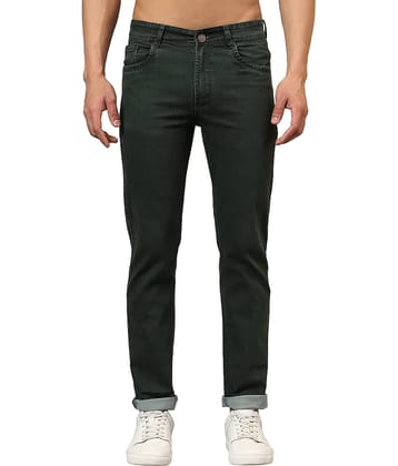plounge Regular Fit Solid Men's Jeans - Dark Green ( Pack of 1 )